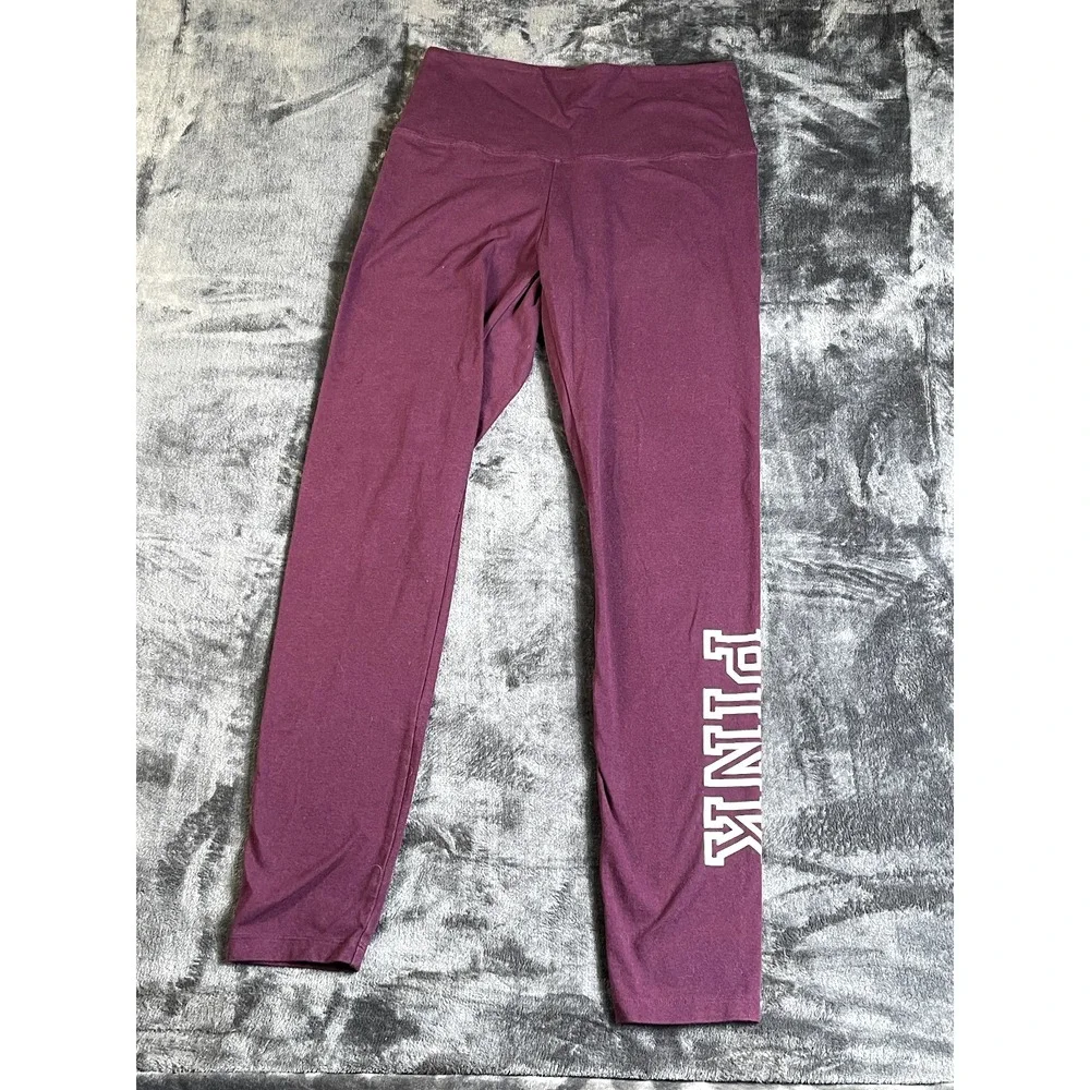 Victoria Secret Pink Leggings Womens Medium Maroon 